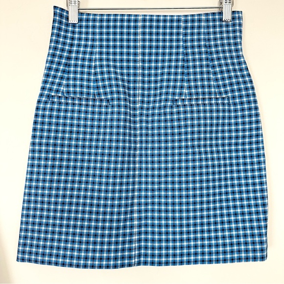 ZARA BLAZER CHECKED CROPPED LAPEL COLLAR & SKIRT - Picture 13 of 16